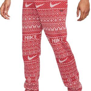 Nike Men's Sportswear Club Holiday Pants Small joggers sweatpants snowflake NWT